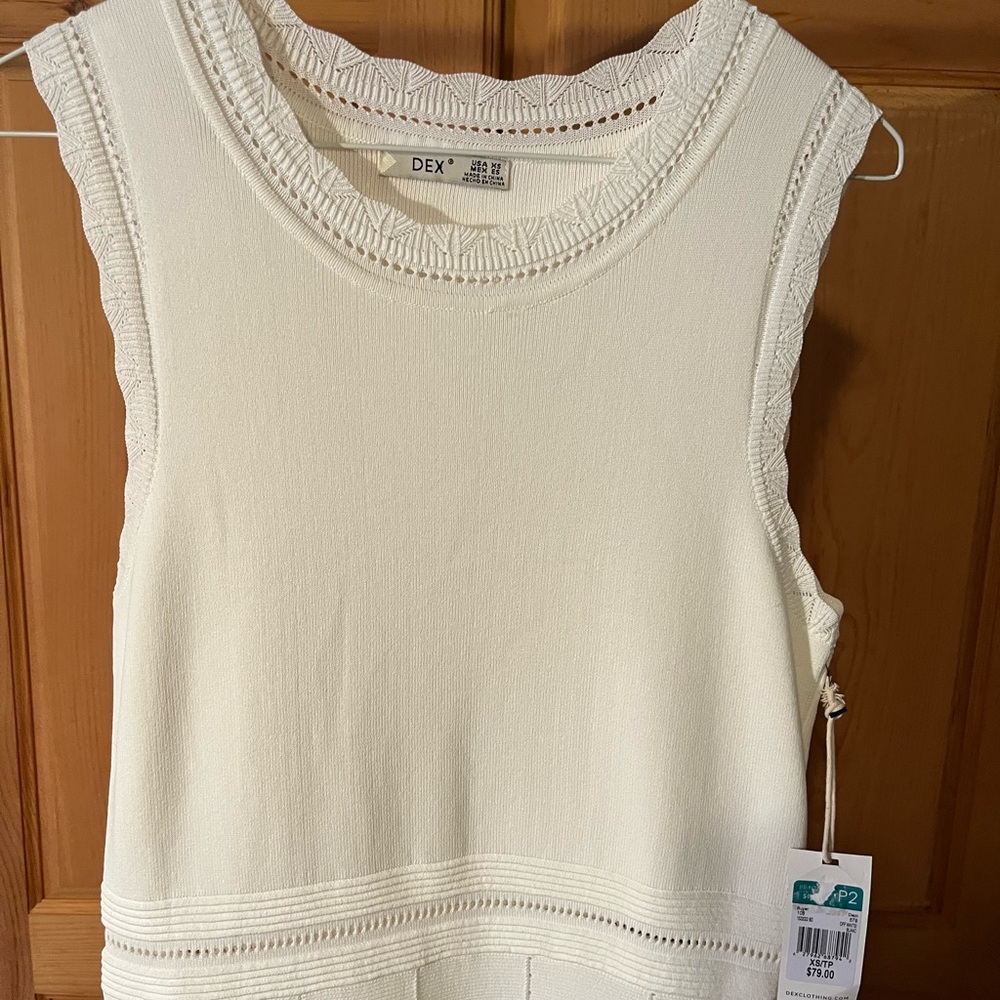 Dex Ivory Sleeveless Dress, NWT, women’s xs but fits small-medium - Picture 3 of 7